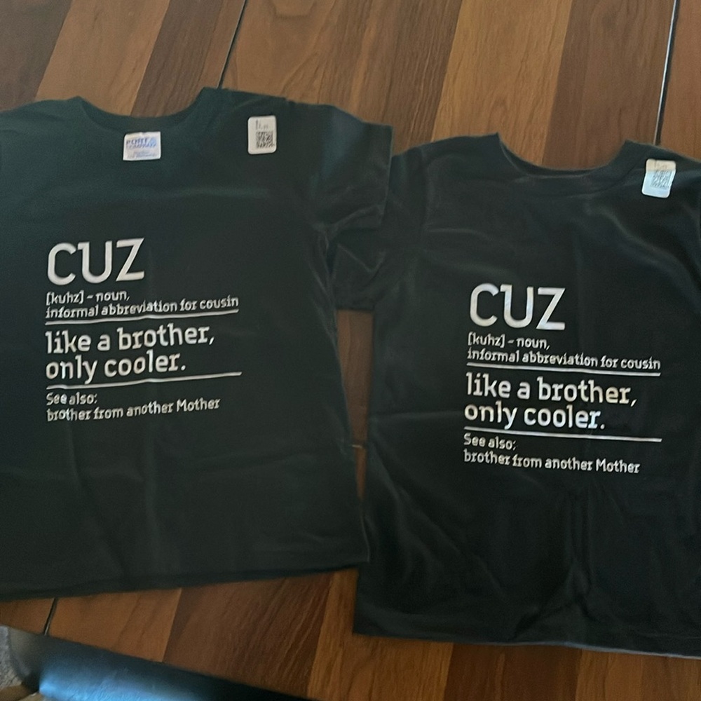 2 matching Cuz shirts - Brand new 4T